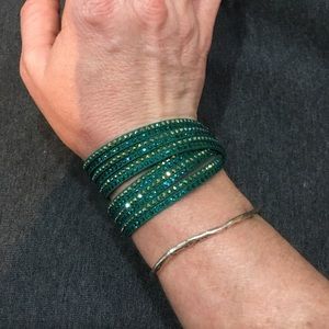 Swarovski Emerald Green Slake wrap bracelet